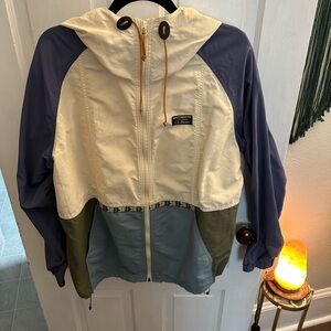 L.L. Bean Cream Hooded Jacket with Gold Accents